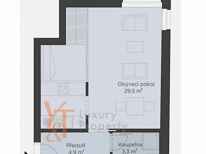 Квартира, 1 + kk, 41 м2, Прага - Смихов фото 2